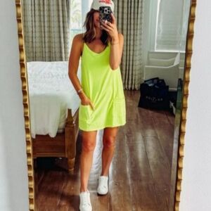 Neon Green Sleeveless Dress